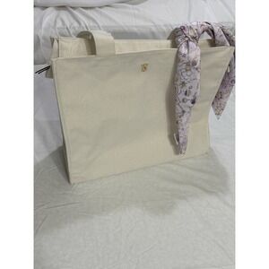 Victoria's Secret Floral-Embossed Tote Bag With‎ Scarf